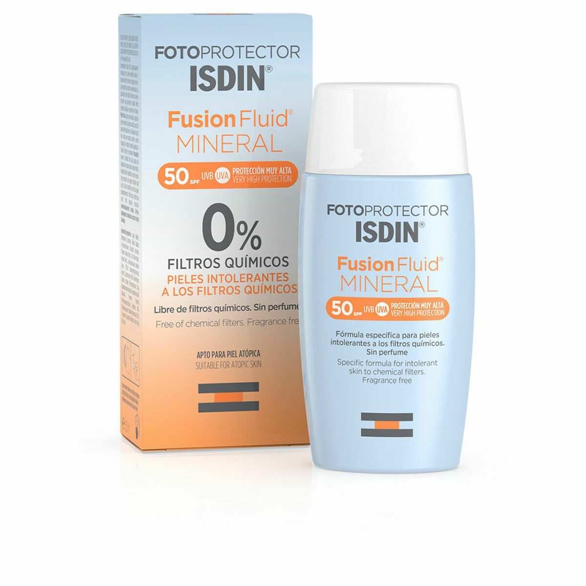 FOTOPROTECTOR FUSION FLUID MINERAL 0% FILTROS QUA­MICOS SPF5