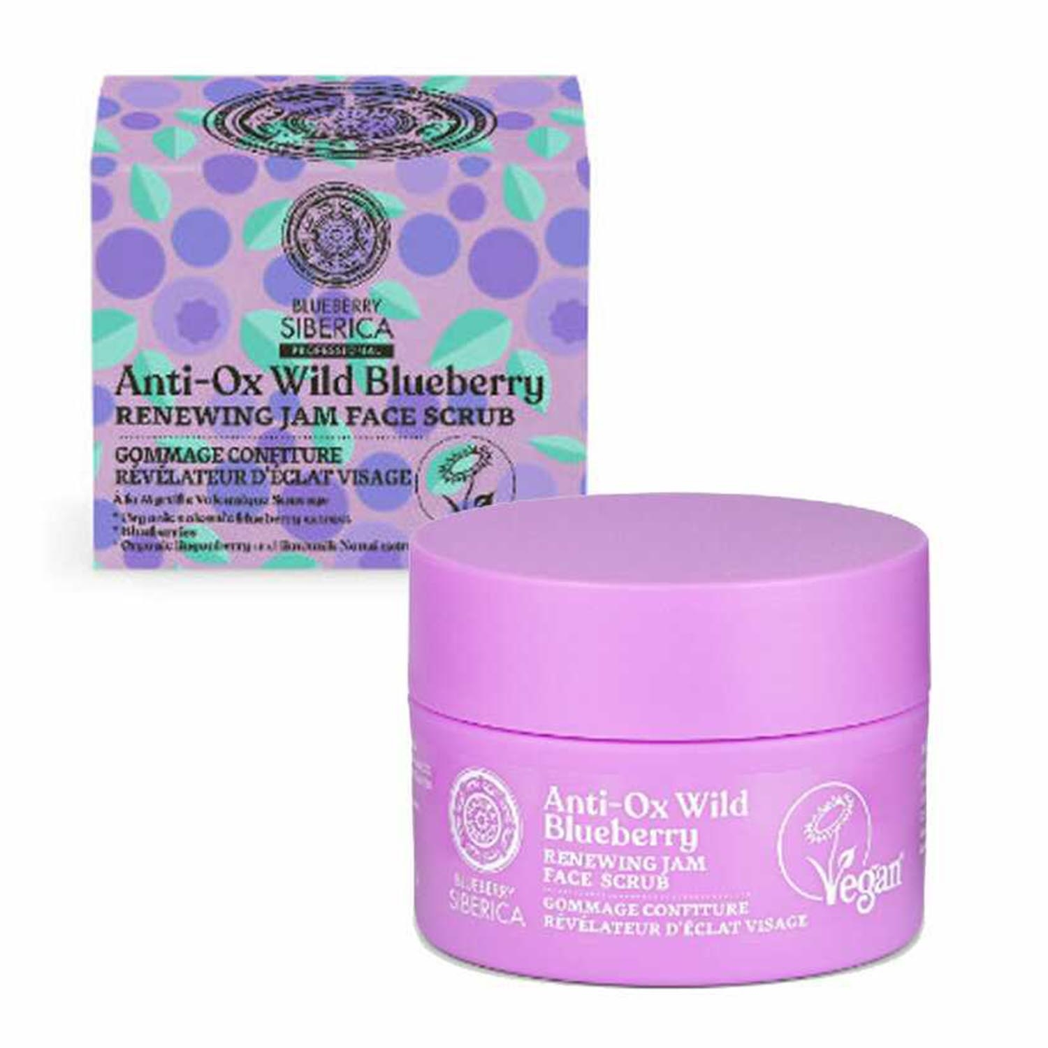 NATURA SIBERICA BLUEBERRY ANTI-OX EXFOLIANTE FACIAL JAM WILD