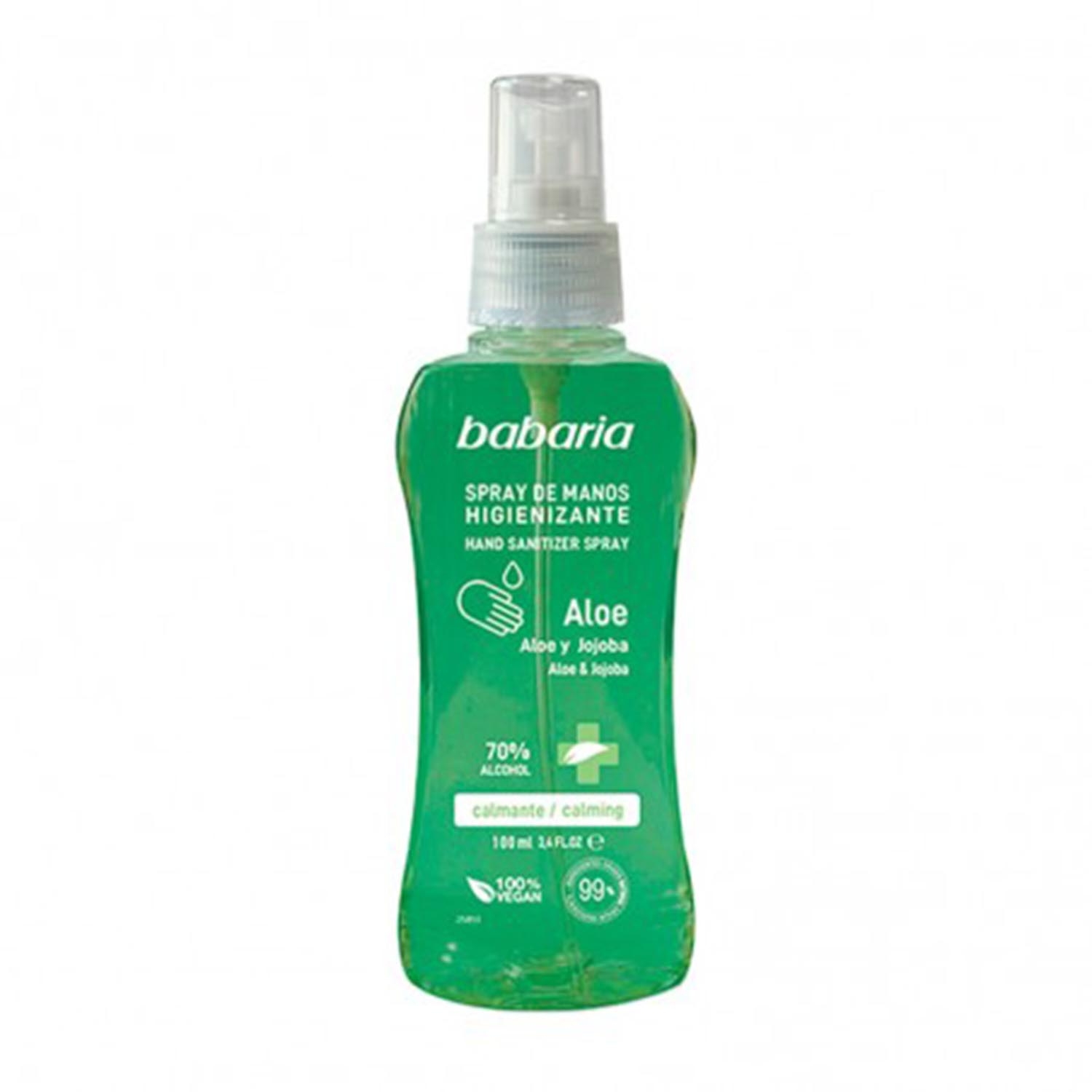 BABARIA HIGIENIZANTE SPRAY DE MANOS ALOE 70% ALCOHOL