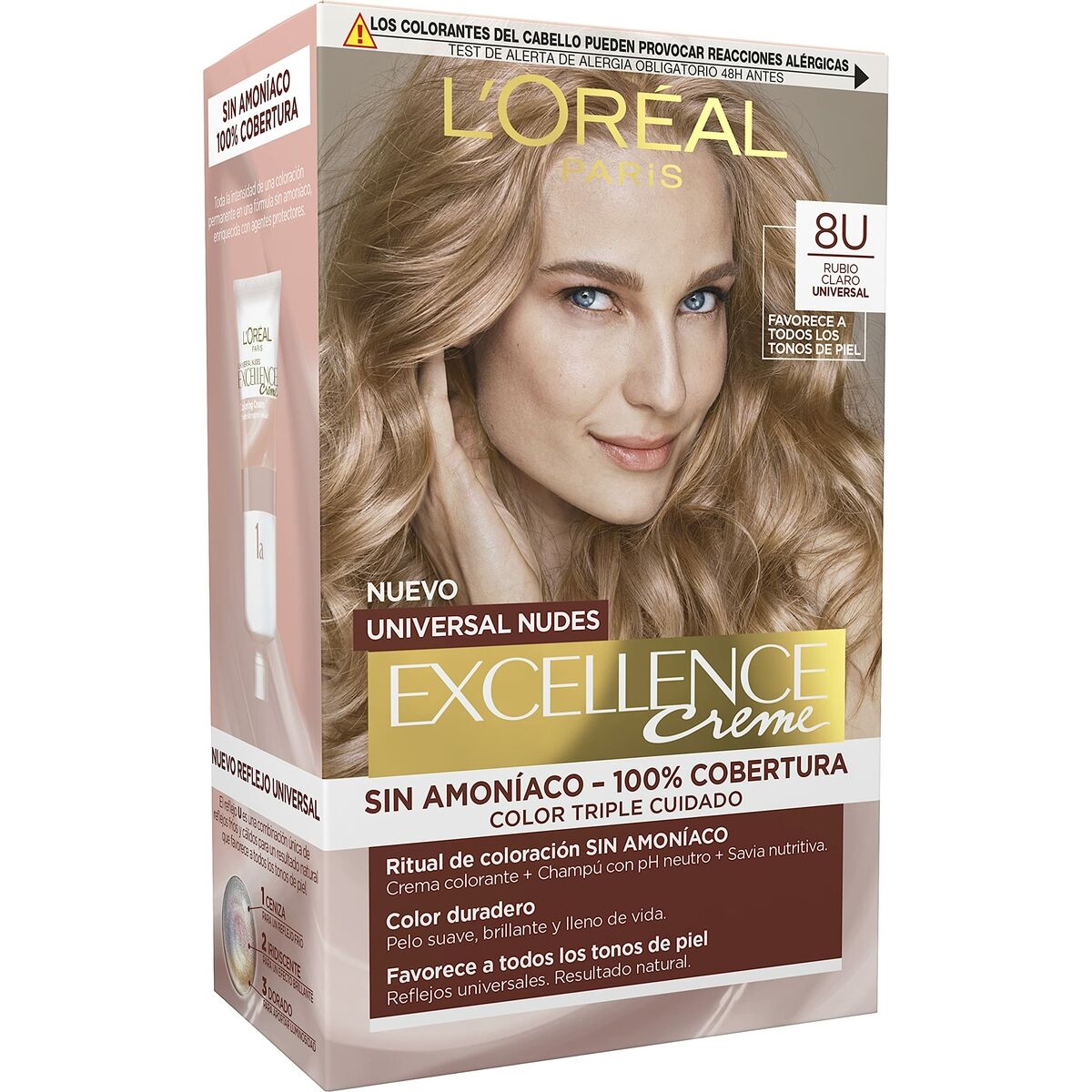 EXCELLENCE CREME UNIVERSAL NUDES TINTE #8U-LIGHT BLONDE